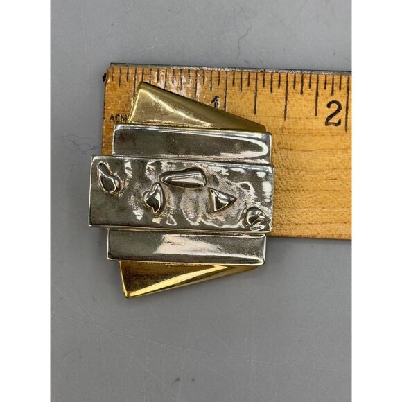 Vtg Star Trek 1993 Paramount Pictures Gold & Silver Abstract Metal Pin - Picture 5 of 5